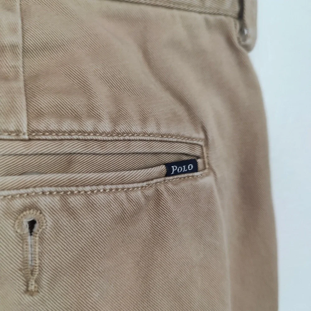 Vintage Polo Ralph Lauren Chino Pants Mens‎ 38x30 Khaki  Tan 100% Cotton Preppy